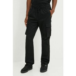 Hollister Co. pantaloni barbati, culoarea negru, cu fason cargo, KI330-3109 imagine