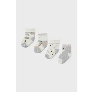 Mayoral Newborn sosete bebe 4-pack culoarea gri, 9759 imagine