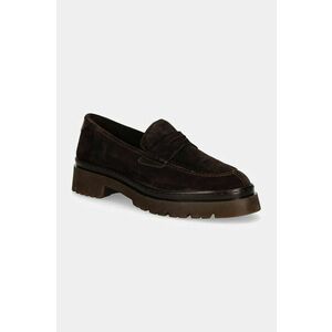 Gant mocasini din piele intoarsa Aligrey femei, culoarea maro, cu toc plat, 29573766 G399 imagine