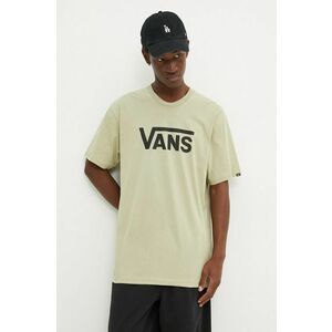 Vans tricou din bumbac barbati, culoarea verde, cu imprimeu, VN000GGGDAU1 imagine