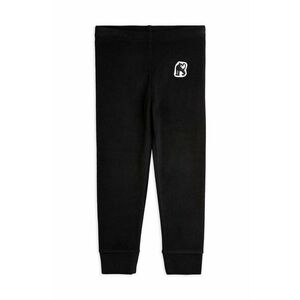 Mini Rodini pantaloni de trening pentru copii culoarea negru, cu imprimeu, 1100012299 imagine