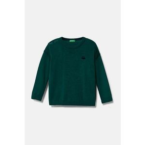 United Colors of Benetton pulover din amestec de lână pentru bebeluși culoarea verde, light, 1041H1025 imagine