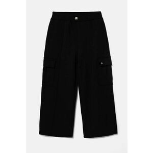 United Colors of Benetton pantaloni de trening din bumbac culoarea negru, neted, 33NVCF05D imagine