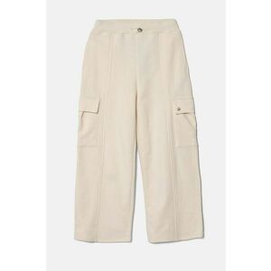 United Colors of Benetton pantaloni de trening din bumbac culoarea bej, neted, 33NVCF05D imagine