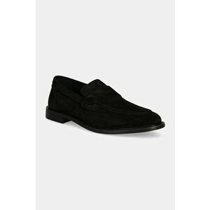 Gant mocasini din piele intoarsa Lozham barbati, culoarea negru, 29673745 G00 imagine