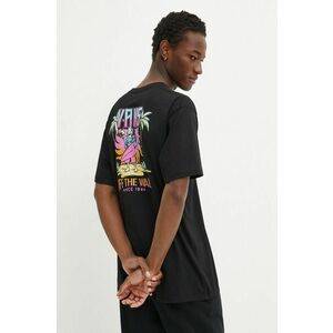 Vans tricou din bumbac barbati, culoarea negru, cu imprimeu imagine