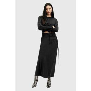 AllSaints fusta ALEXIA culoarea negru, maxi, drept, W051RB imagine