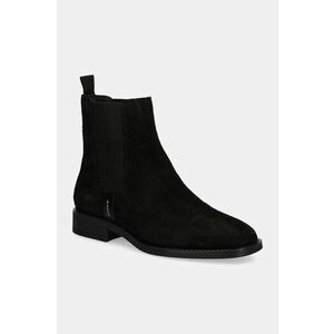 Gant botine din piele intoarsa Fayy femei, culoarea negru, cu toc plat, 29553771 G00 imagine