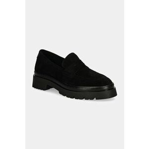 Gant mocasini din piele intoarsa Aligrey femei, culoarea negru, cu toc plat, 29573766 G00 imagine