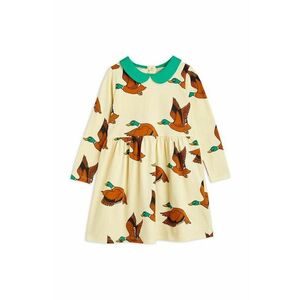 Mini Rodini rochie fete Ducks culoarea galben, mini, evazati, 2275012123 imagine