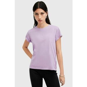 AllSaints tricou din bumbac ANNA femei, culoarea violet, W191JB imagine