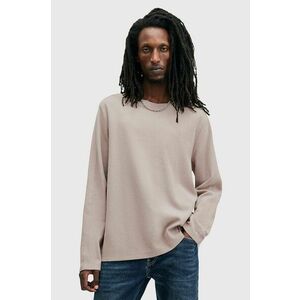 AllSaints longsleeve din bumbac ROWE culoarea bej, neted, M027JB imagine