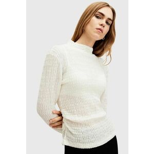 AllSaints pulover CONNIE FRANCESCO femei, culoarea alb, cu turtleneck, W190JB imagine