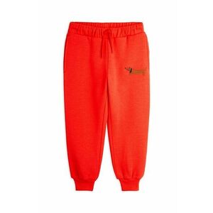 Mini Rodini pantaloni de trening din bumbac pentru copii Dog culoarea rosu, cu imprimeu, 2473012342 imagine