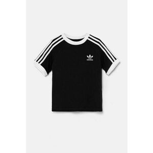 adidas Originals tricou de bumbac pentru copii 3STRIPES TEE culoarea negru, cu imprimeu, IX7626 imagine