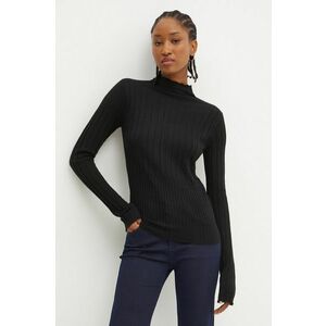 MAX&Co. pulover din amestec de lana femei, culoarea negru, light, cu turtleneck, 2426366073200 imagine