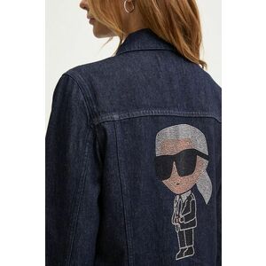 Karl Lagerfeld geacă din denim femei, culoarea bleumarin, de tranziție, 236W1408 imagine