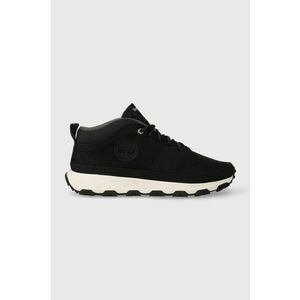 Timberland pantofi Winsor Trail Mid Leather barbati, culoarea negru, TB0A5TXG0151 imagine