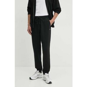 United Colors of Benetton pantaloni de trening din bumbac culoarea negru, neted, 342ZUF01B imagine