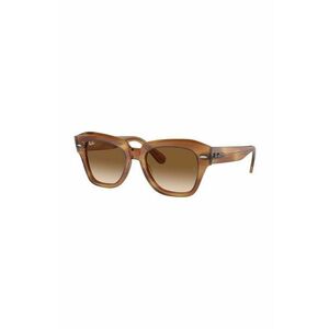 Ray-Ban ochelari de soare STATE STREET culoarea bordo, 0RB2186 imagine