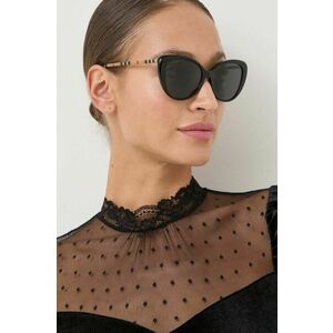 Burberry ochelari de soare femei, culoarea negru imagine