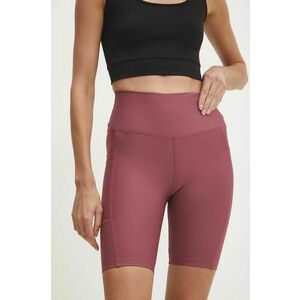 Answear Lab pantaloni scurti femei, culoarea roz, neted, high waist imagine