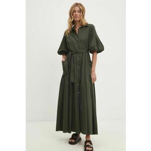 Answear Lab rochie culoarea verde, maxi, evazati imagine