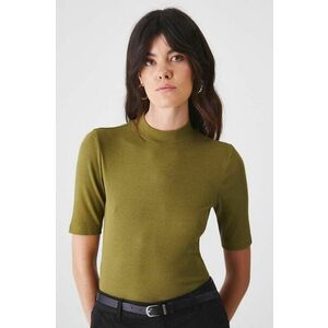 Medicine tricou femei, culoarea verde, cu turtleneck imagine