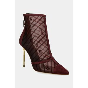 Elisabetta Franchi botine femei, culoarea bordo, cu toc cui, SA57L47E2 imagine