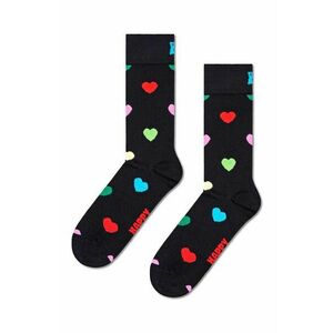 Happy Socks sosete Heart Sock culoarea negru, P001521 imagine