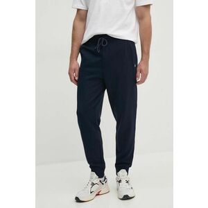 United Colors of Benetton pantaloni de trening din bumbac culoarea albastru marin, neted, 342ZUF01B imagine