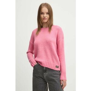 Superdry pulover din amestec de lana femei, culoarea roz, W6110567A-22R imagine