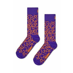 Happy Socks sosete Mega Star Sock culoarea violet, P001554 imagine