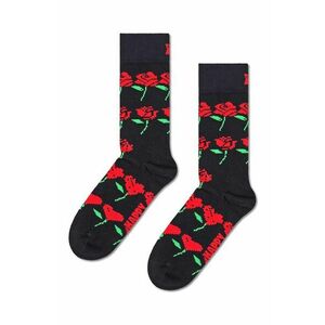 Happy Socks sosete Rose Hearts Sock culoarea negru, P001529 imagine