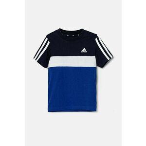 adidas tricou de bumbac pentru copii LK 3S TIB T culoarea albastru marin, modelator, JF2647 imagine