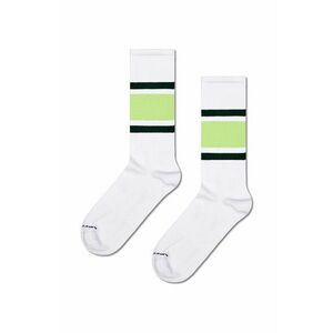 Happy Socks sosete Simple Stripe Sneaker Sock culoarea alb, P001607 imagine