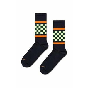 Happy Socks sosete Checked Stripe Sneaker Sock culoarea negru, P001877 imagine