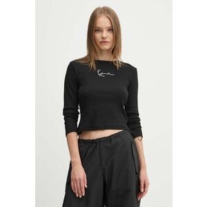 Karl Kani longsleeve femei, culoarea negru, 61240015 imagine