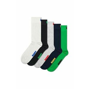 Happy Socks sosete 5-Pack Solid Socks 5-pack culoarea alb, P001016 imagine