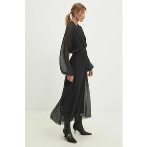 Answear Lab rochie culoarea negru, maxi, evazati imagine