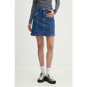 Tommy Jeans fusta jeans mini, evazati, DW0DW19011 imagine