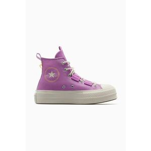 Converse tenisi Chuck Taylor All Star Lift Utility femei, culoarea roz, A07602C imagine