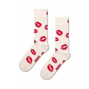 Happy Socks sosete Kisses Sock culoarea alb, P001527 imagine