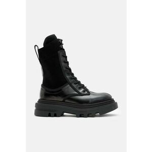 AllSaints cizme de piele Alexia Boot femei, culoarea negru, cu platforma, W063FB imagine