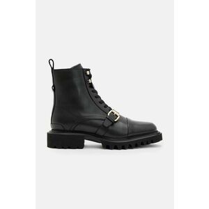 AllSaints cizme de piele Tori Boot femei, culoarea negru, cu toc plat, W119FB imagine