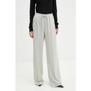 Iceberg pantaloni din lana culoarea gri, drept, high waist, B021 3068 imagine