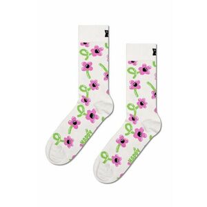 Happy Socks sosete Balloon Flower Sock culoarea alb, P001555 imagine