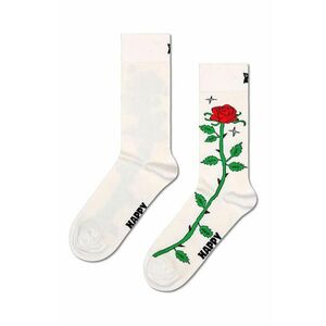 Happy Socks sosete Rose Sock culoarea alb, P001343 imagine