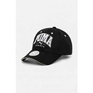 Puma șapcă de baseball din bumbac culoarea negru, cu imprimeu, 25475 imagine