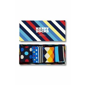 Happy Socks sosete 4-Pack Black week Striped 4-pack SXSTR09-0100 imagine